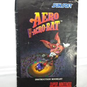 AERO THE ACRO BAT Super Nintendo SNES Instruction Manual Booklet *ONLY*